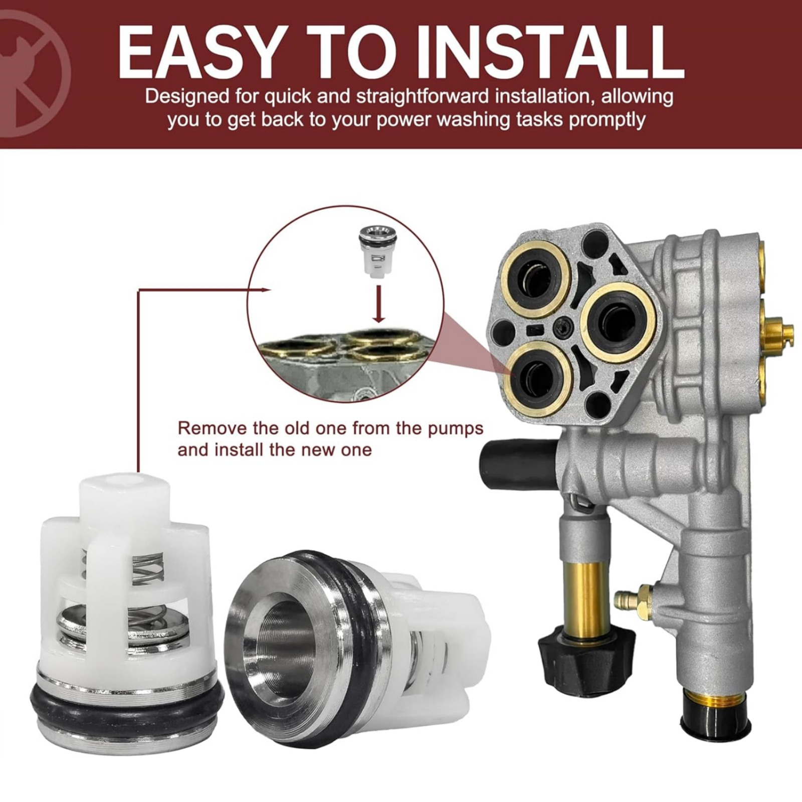 6Pcs High Pressure Washer Valv - Vacuum Chamber Kit With Pump 评论和价格